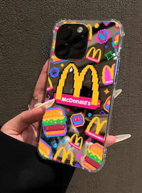 马赛克M记涂鸦适用iPhone17pro镜面15promax简约14Pro苹果16手机壳xsmax创意13潮牌7情侣8plus镜子12补妆6p