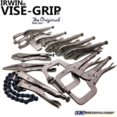 美国IRWIN大力钳8R/9R/20R 20寸链条8寸扁嘴9寸烧焊大力钳固定钳