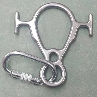 下降器缓降器缓降环牛角八字环不锈钢高空安全装备攀岩8字环