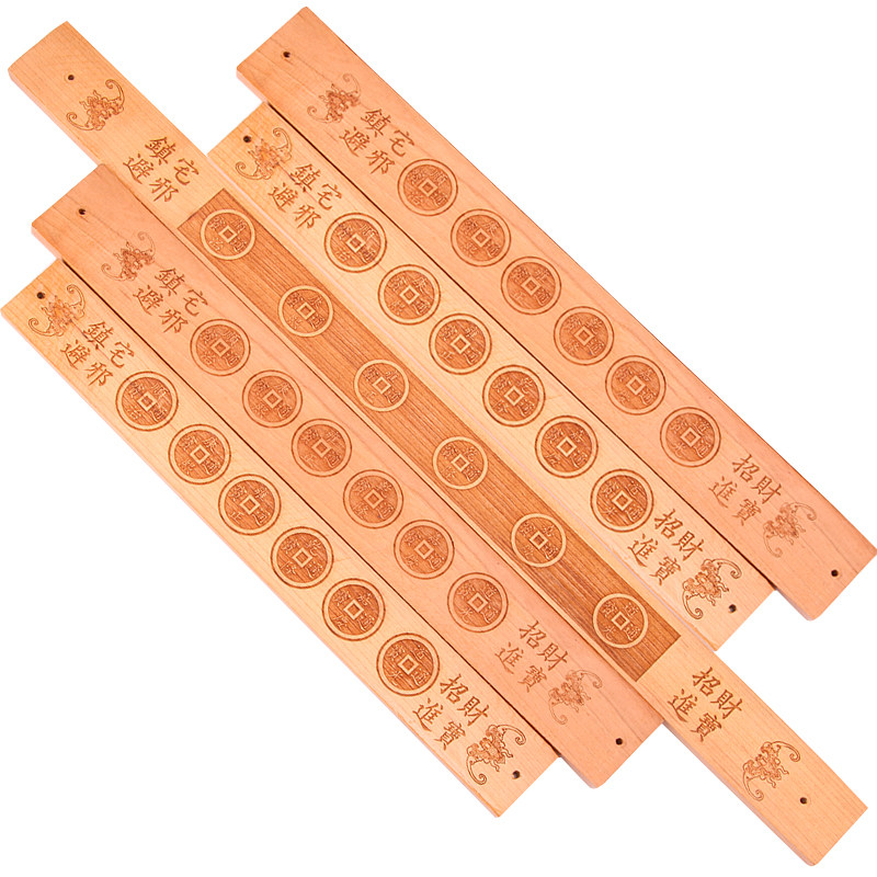 天然桃木五帝尺六帝尺摆件十帝尺文公尺木质丁兰尺挂件