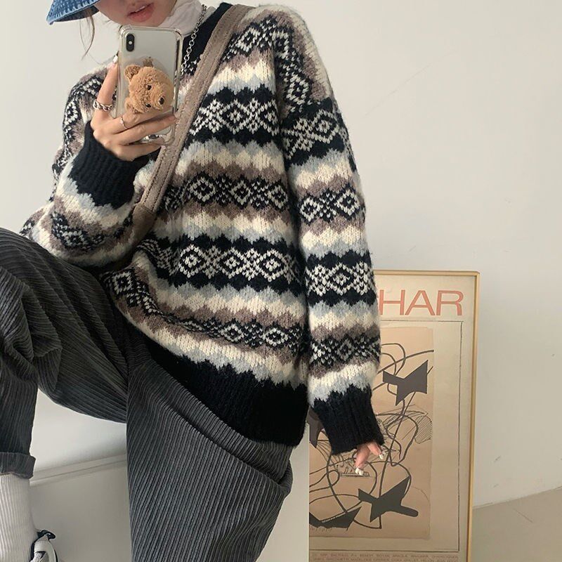 Christmas sweaters women 2022 winter new college loose gifts