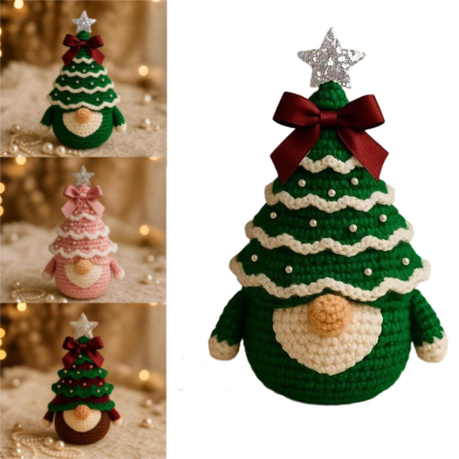 DIY Crochet Christmas Tree Gnome Kit DIY 钩针圣诞树侏儒套件