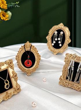 复古ins拍照小道具相框耳环美甲手拿摆件欧式饰品拍照摄道具背景