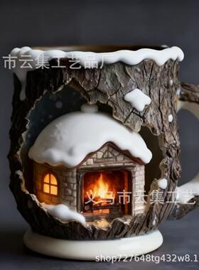 跨境2025新款创意树脂工艺品万圣节礼品杯创意礼品节日礼品