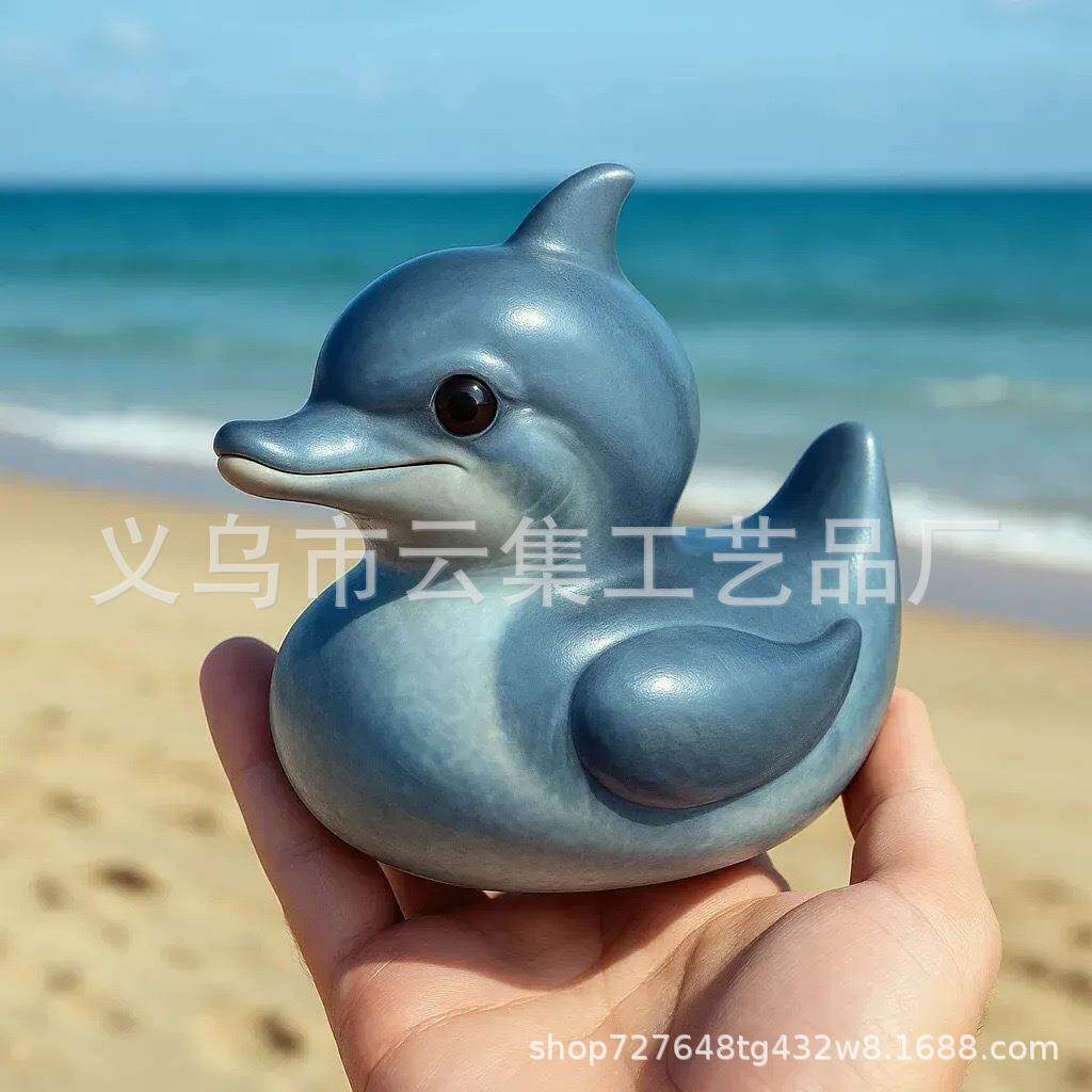 跨境新款Marine life-Duck ornaments动物鸭身元素呆萌树脂摆件