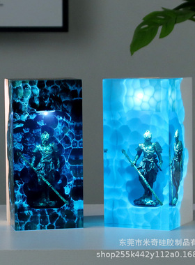 创意暗黑悟空树脂夜灯摆件办公家居桌面装饰品跨境工艺品送礼礼物