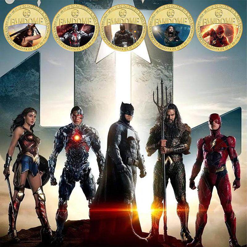 正义联盟 蝙蝠侠 神奇女侠 闪电侠 海王 币 章 DC周边礼