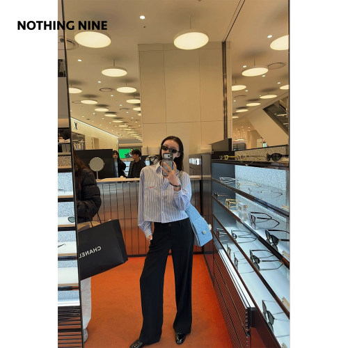 NOTHING NINE 墨绪意大利进口三醋酸吊带/西装裤