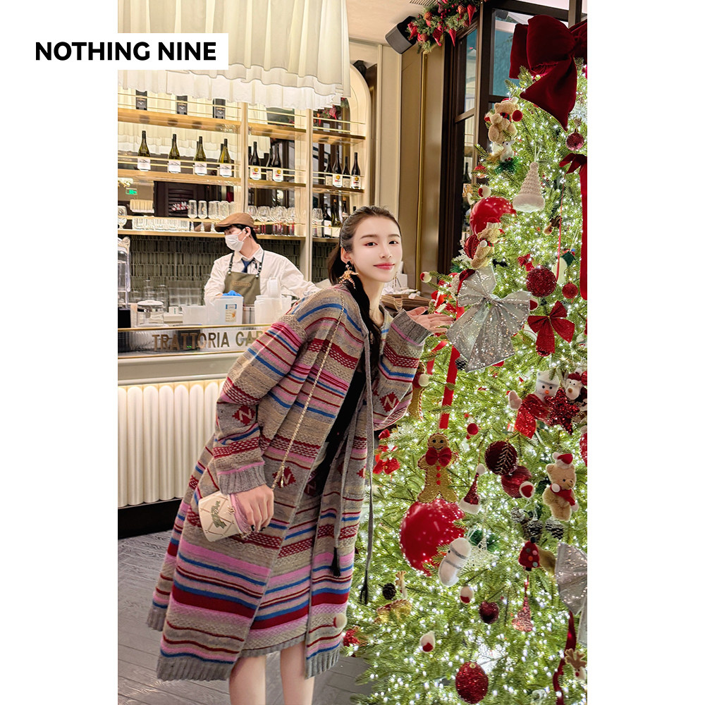 NOTHING NINE 山海奇缘绵羊毛针织开衫/半裙套装