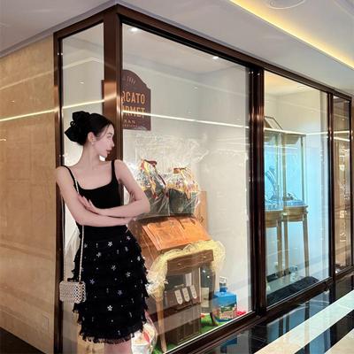 NOTHING NINE 伊卡洛斯意大利进口面料蝴蝶结水钻短裙