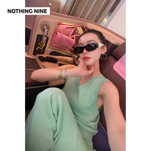 NOTHING NINE 浅汀薄荷 针织羊毛上衣/长裤