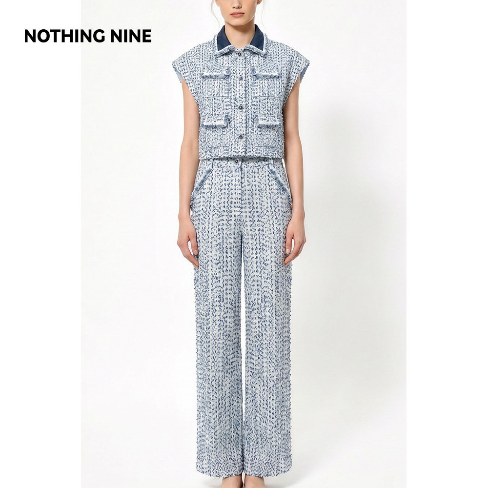 NOTHING NINE 汀棠蓝缕 意大利进口花呢套装上衣/裤子