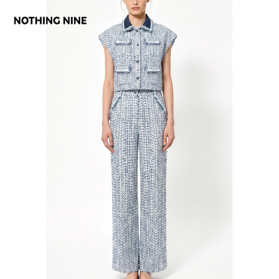 NOTHING NINE 汀棠蓝缕 意大利进口花呢套装上衣/裤子