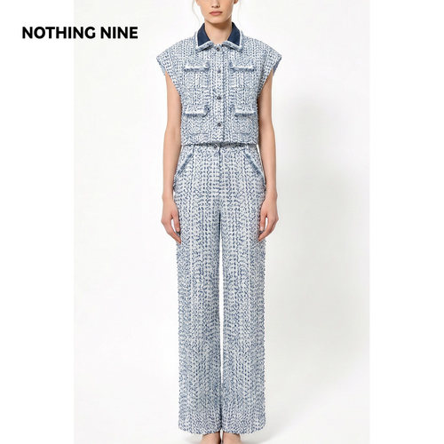 NOTHING NINE 汀棠蓝缕 意大利进口花呢套装上衣/裤子