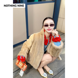 NOTHING 温序帕洛米诺本色xxp色号全抽刀水貂外套 NINE