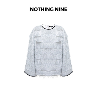 NOTHING 雪伦诺尔限量软银丝层次感上衣 NINE