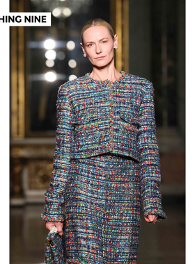 NOTHING NINE 【米兰秀款】法国进口scop粗花呢外套/半裙/长裤/包