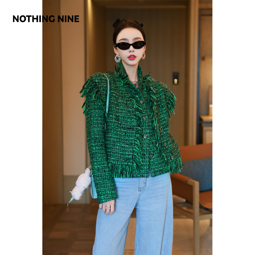 NOTHING NINE 森野回响绿色外套/马甲