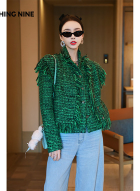 NOTHING NINE 森野回响绿色外套/马甲