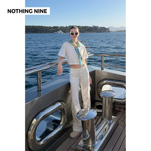 NOTHING NINE 月隙漫游 低腰牛仔裤