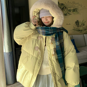 现货 2025冬季新款 短款毛领牛角扣棉服外套137-8019-P180-控268图片