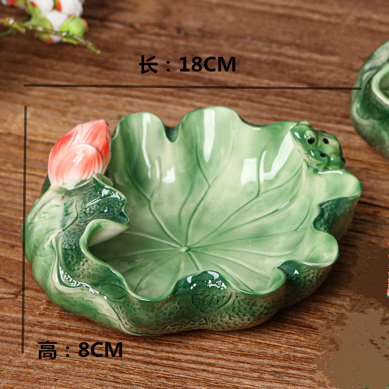 中式金鱼荷花防风摆件经典烟灰缸