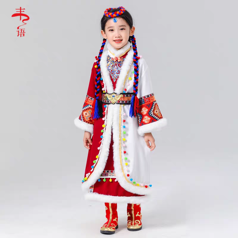 女童汉服冬款民族风儿童少数民族唐装