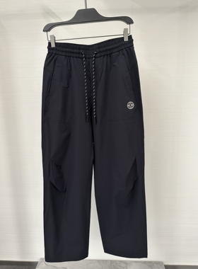 26春夏CAVALLI CLASS男裤个性裁剪字母logo刺绣贴布舒适休闲裤