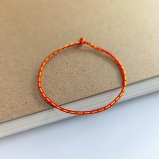 纯手工编织1mm细款红绳十全十美手绳男女情侣编绳手链如意绳