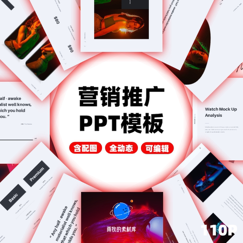 营销推广高端动态ppt模板图片排版商务通用简约大气制作排版美化