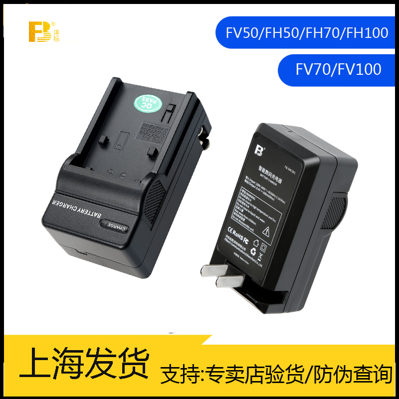 沣标NP-FV50充电器适用sony FH50 FH70 FH100 FV70 FV100摄像机AX700 AX60 AX45 VG30 PJ610E索尼FV90电池 3C数码配件 数码相机充电器 原图主图