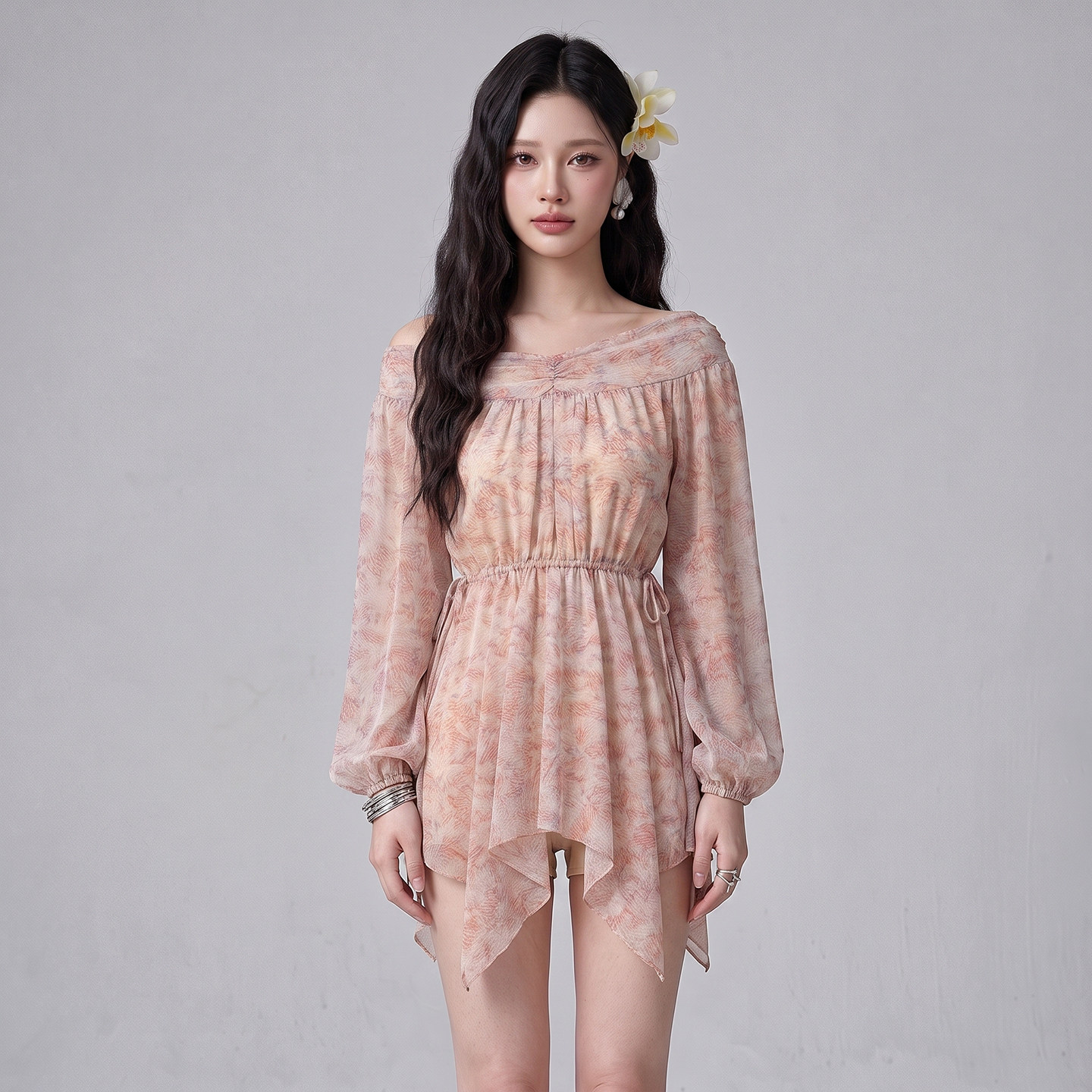 沙滩度假套装分体泳衣女