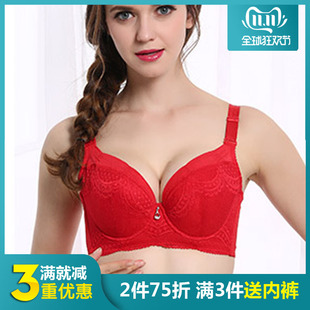 热卖纤妍文胸 大胸薄款蕾丝罩面纯棉里布聚拢调整型四扣内衣B8170