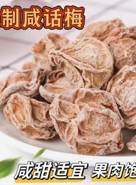 广式九制大颗咸话梅干咸酸甜盐津梅干孕妇正宗休闲零食柠檬茶泡水