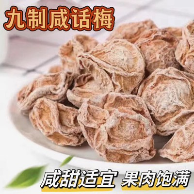 广式九制大颗咸话梅干咸酸甜盐津梅干孕妇正宗休闲零食柠檬茶泡水