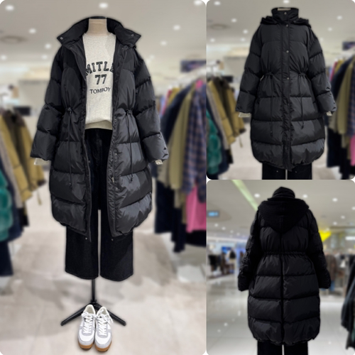 韩国正品代购 STUDIO TOMBOY 冬 女 中长款收腰羽绒服