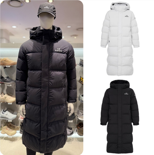 特价 韩国正品代购 EIDER 25冬 男女情侣 防水加厚连帽长款羽绒服