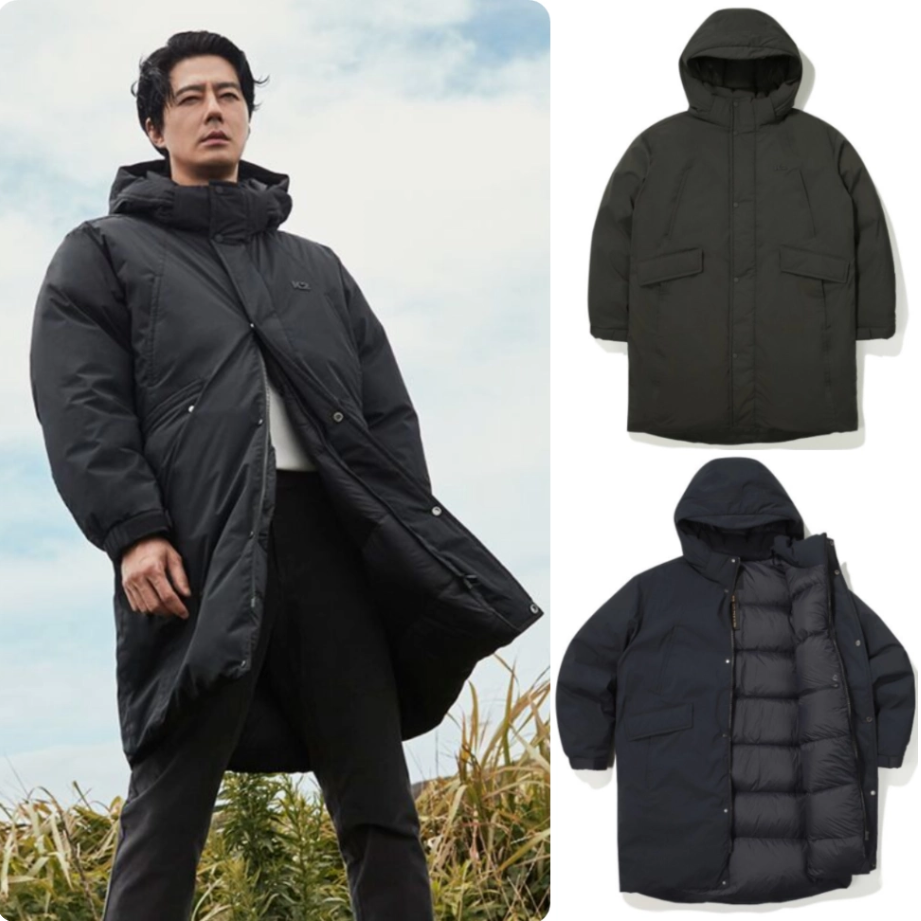 反季特价 韩国正品代购 K2冬男防水加厚中长款鹅绒羽绒服 鹅绒95%