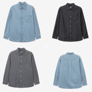 Bridge26春 Mind 四季 男士 M1WS0151 韩国正品 宽松牛仔衬衫 代购