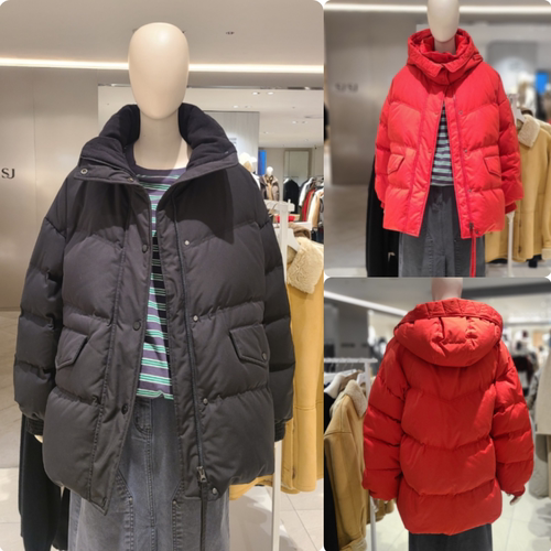 反季特价 韩代 STUDIO TOMBOY  24冬 女 加厚休闲宽松连帽羽绒服