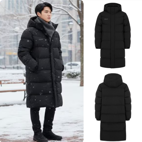 韩国正品代购 MILLET 觅乐 25冬 男 防水加厚连帽中长款羽绒服