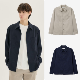 代购 宽松厚衬衫 MindBridge26春 长袖 外套M1WS2101 男士 韩国正品