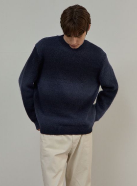 韩国正品代购 Mind Bridge 25冬男士高定含毛针织衫毛衣MZKT7171