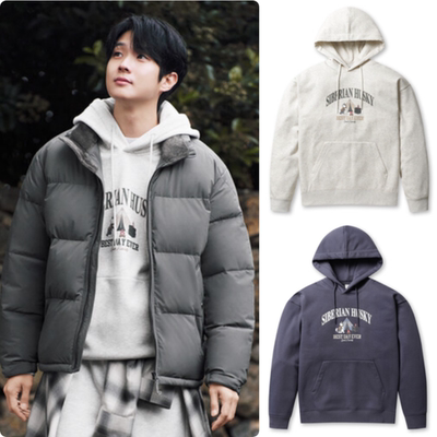 韩国正品代购 PROJECT M 25冬 男 崔宇植同款 加绒套头圆领卫衣