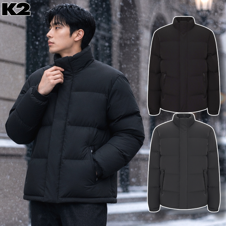 反季特价 韩国代购 K2 冬 男 商务休闲保暖鹅绒羽绒服