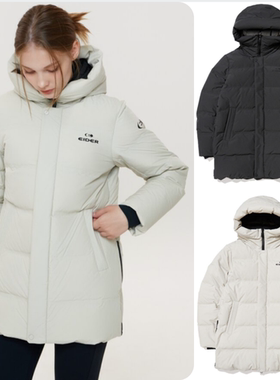 反季特价 韩国正品代购 EIDER 24冬 女 防水防风连帽鹅绒羽绒服