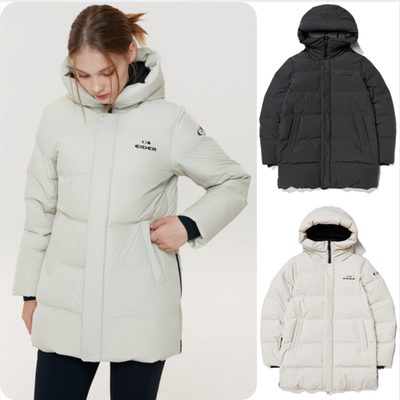 反季特价 韩国正品代购 EIDER 24冬 女 防水防风连帽鹅绒羽绒服