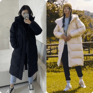 现货 反季特价 韩国正品代购 polham 男女加厚长款防水连帽羽绒服