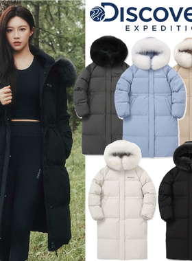 反季特价 韩国代购 DISCOVERY 24冬 女 防水加厚中长款鹅绒羽绒服