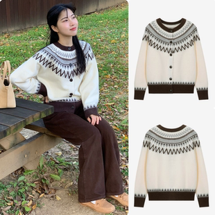 Bridge 25冬 开衫 代购 针织衫 Mind 百搭时尚 韩国正品 女款